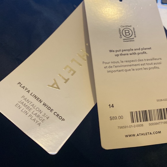 ATHLETA PLAYA LINEN WIDE LEG CROP PANT // Black 🎉 Host Pick 🎉 - Picture 7 of 16